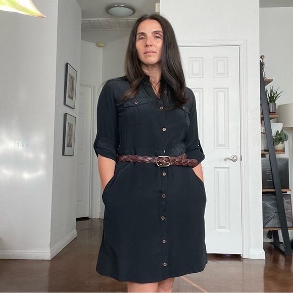 Barney's New York  - Trovata 100% Silk Shirt Dress. - Picture 3 of 6